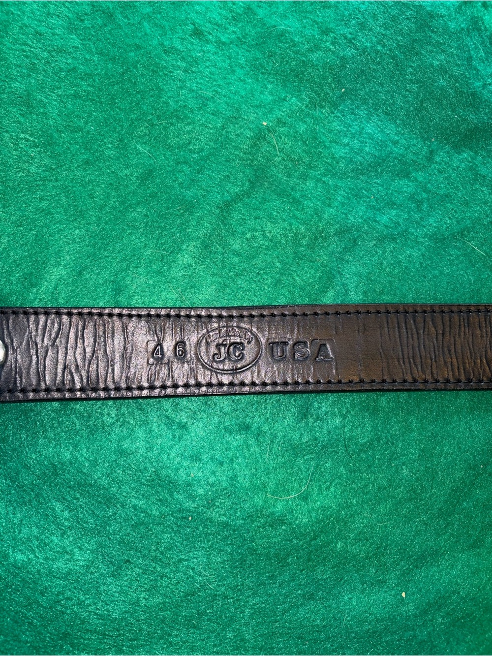 Black Leather Men's Belt — Handcrafted Style - Picture 6 of 11